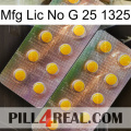 Mfg Lic No G 25 1325 new10